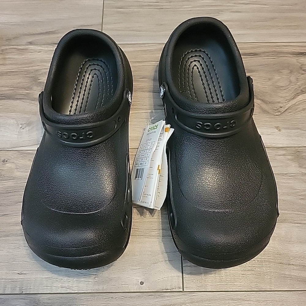Crocs Adult Bistro Work‎ Clogs Slip Resistant Shoes Mens 11 Black NEW